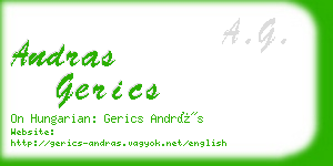 andras gerics business card